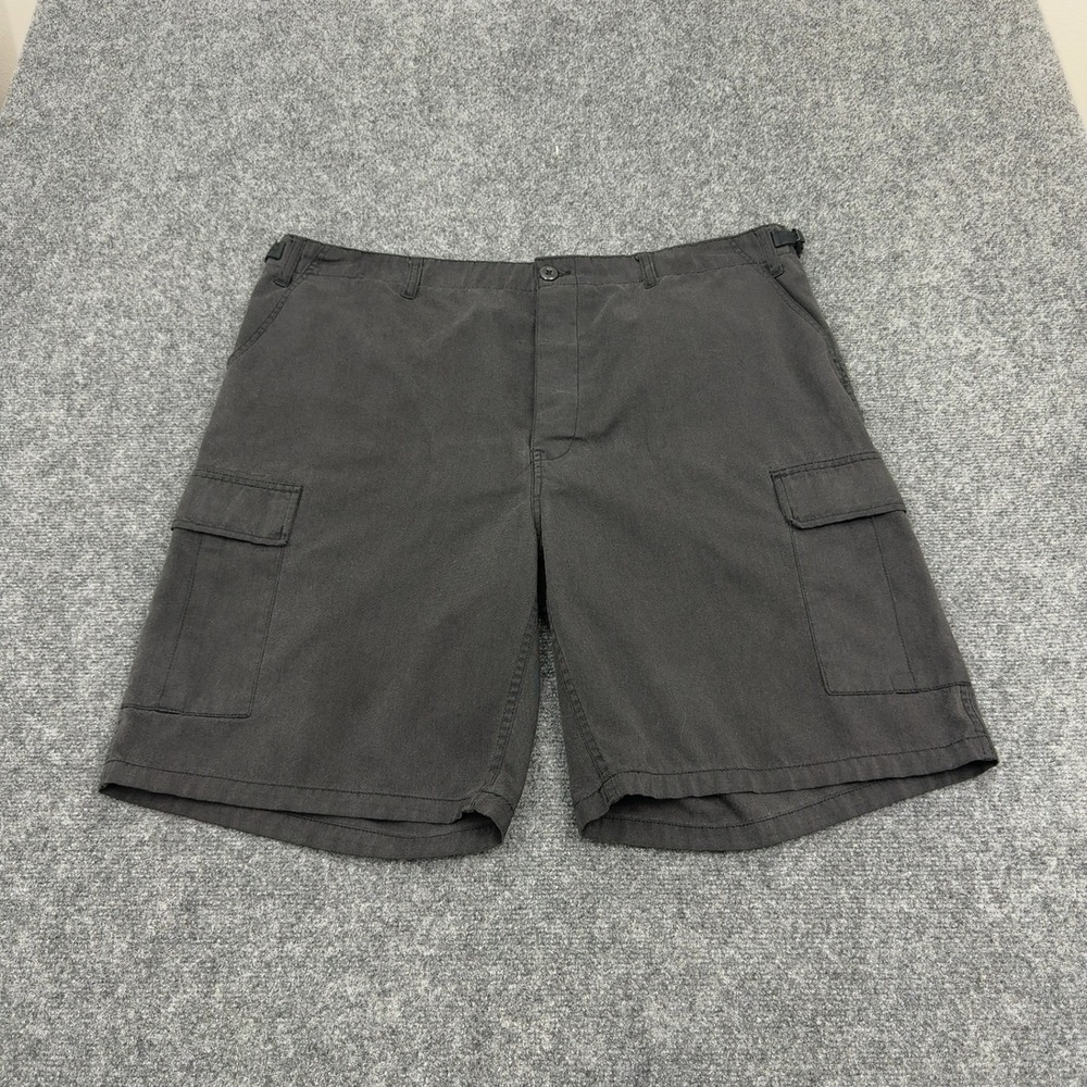 Vintage‎ Cargo Shorts Mens 42 Black Polyester Cotton Utility Gorpcore Tactical